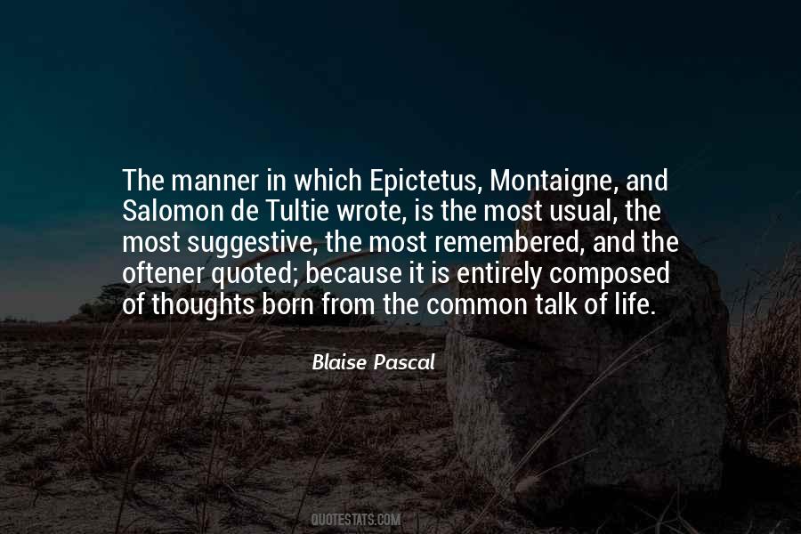 Montaigne Epictetus Quotes #403681