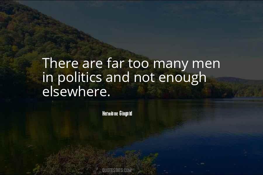 Enough Politics Quotes #684503