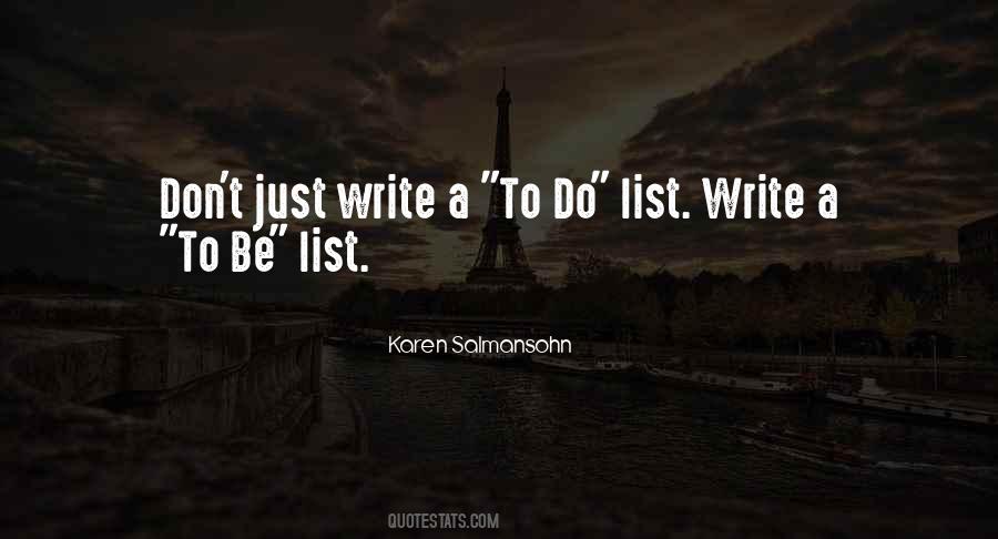 Write A List Quotes #1022764