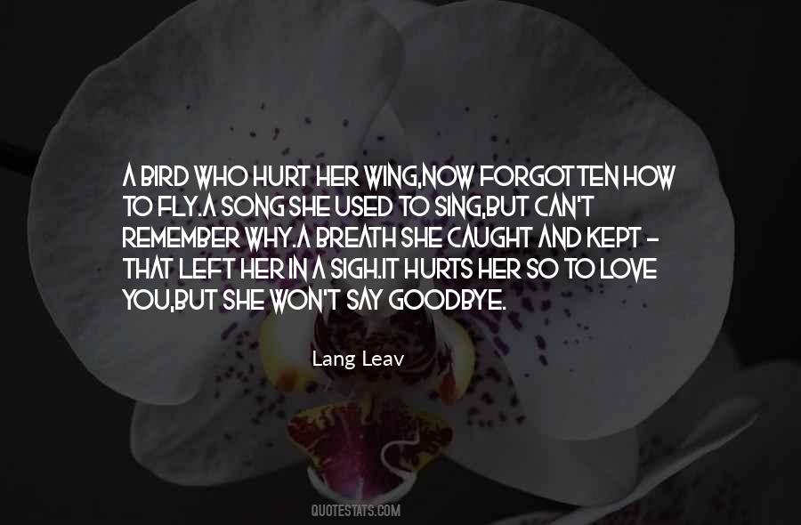 Love And Goodbye Quotes #1260867