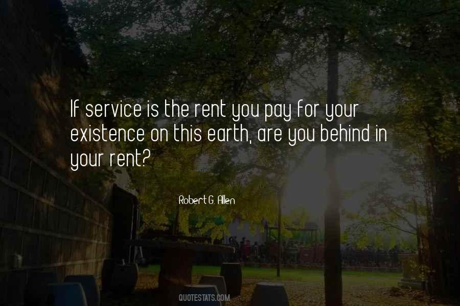 Service Is The Rent We Pay Quotes #1596740
