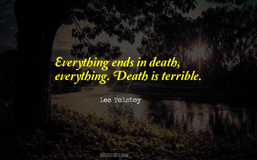 Tolstoy Death Quotes #1216501