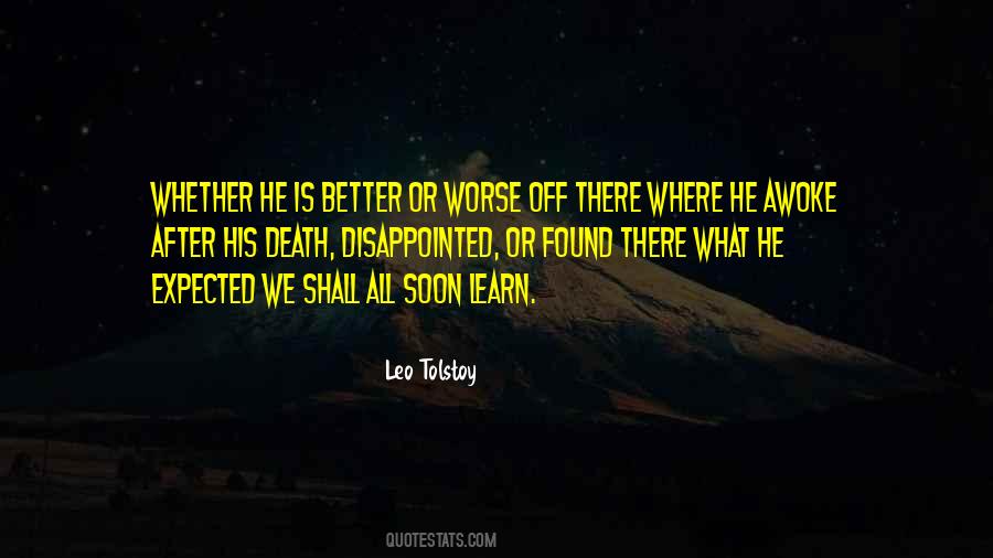 Tolstoy Death Quotes #319703