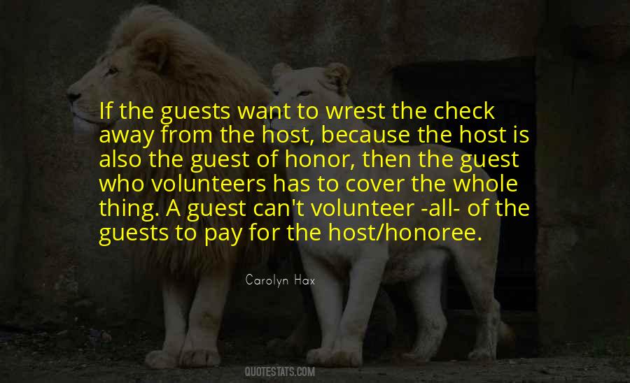 Guest Of Honor Quotes #1427473