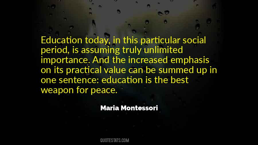 Maria Montessori Peace Quotes #765718