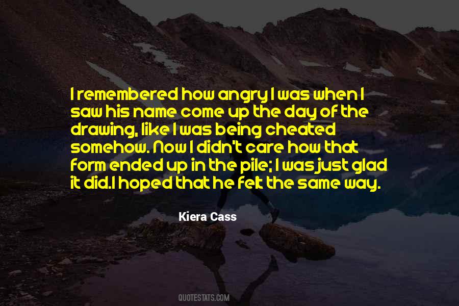 Didn't Care Quotes #1354280