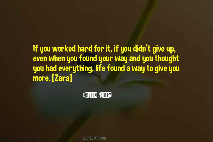 Didn't Give Up Quotes #1634020