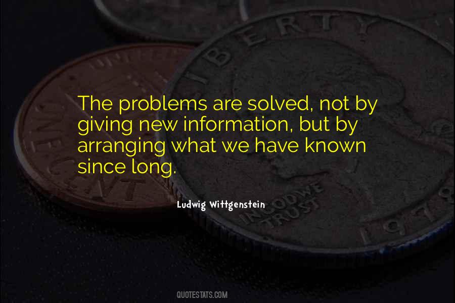 Problems Solved Quotes #99599