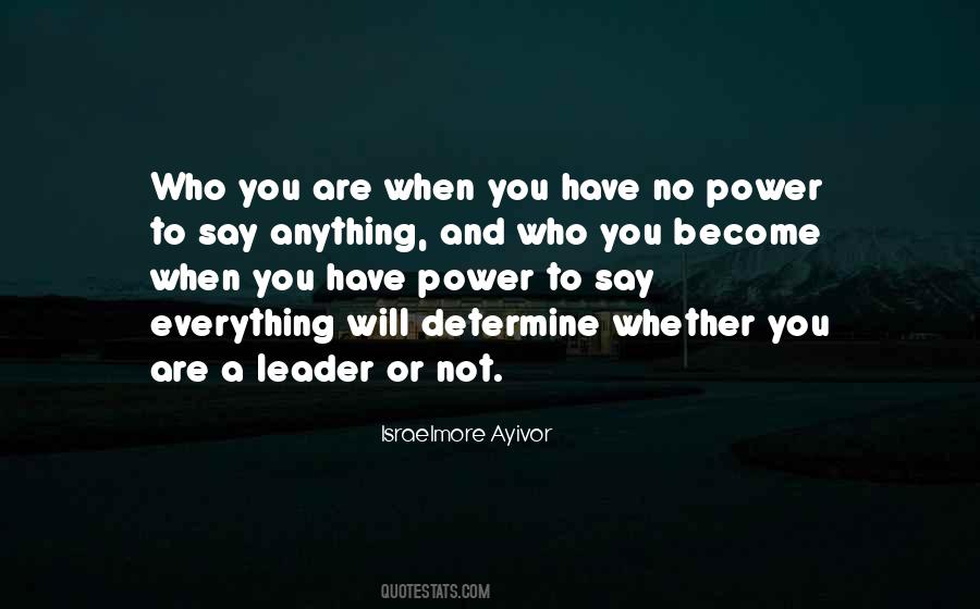 You Are A Leader Quotes #353082