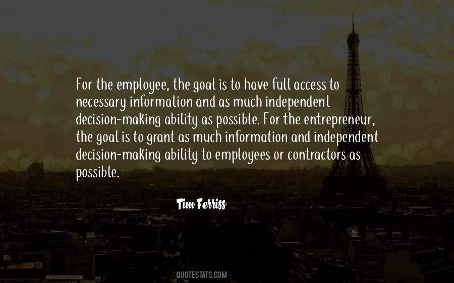 Entrepreneur Vs Employee Quotes #616047