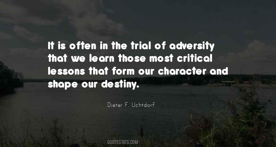 Adversity Character Quotes #946667