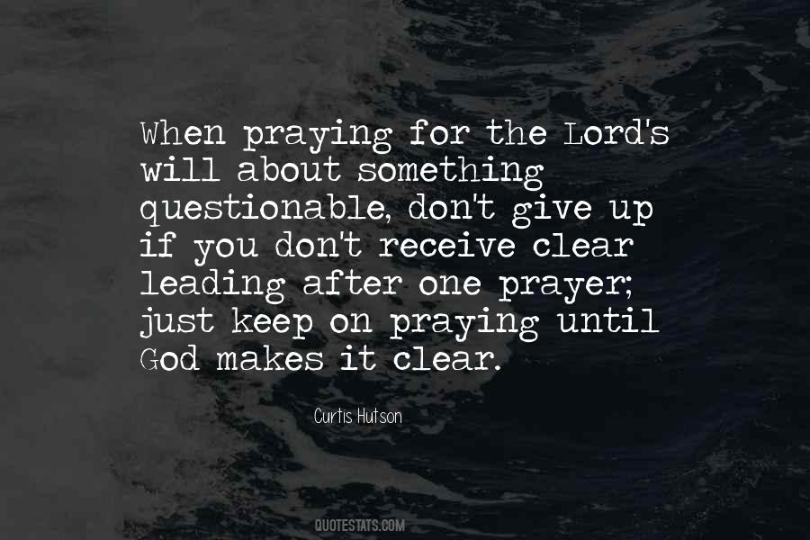 Just Keep On Praying Quotes #1003859