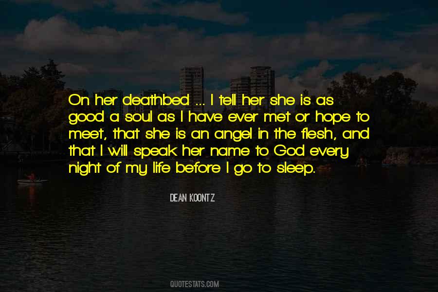 Good Night Angel Quotes #1424066