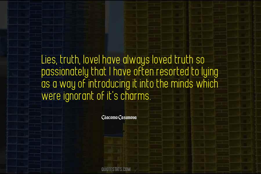 Lying Love Quotes #129565