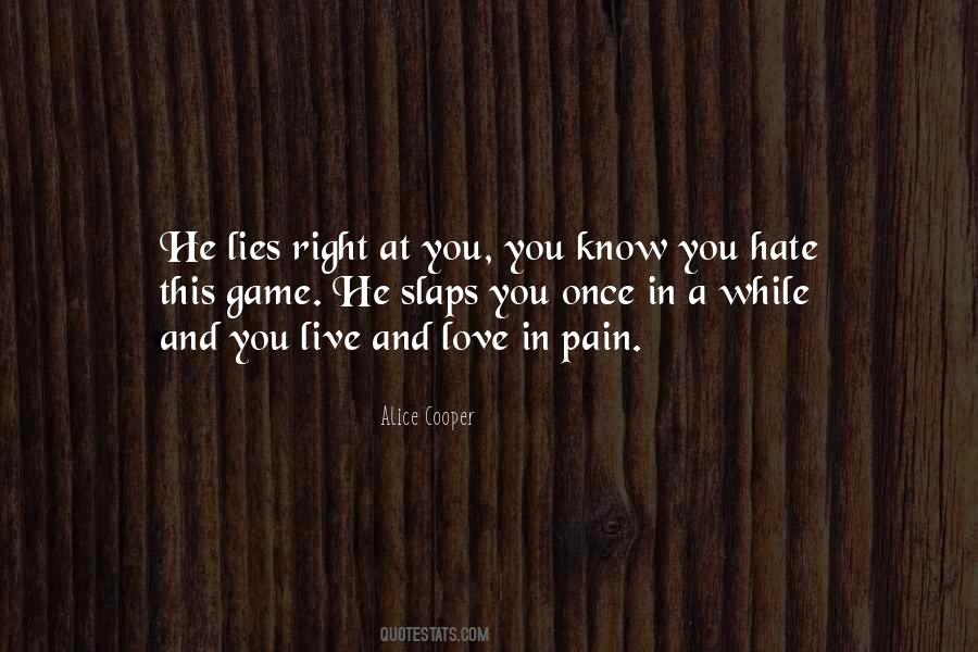 Lying Love Quotes #426844