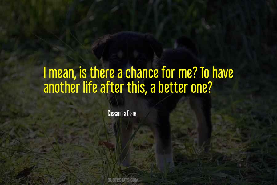 One Life One Chance Quotes #909010