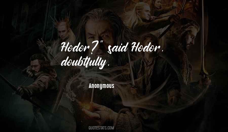 Best Hodor Quotes #129053