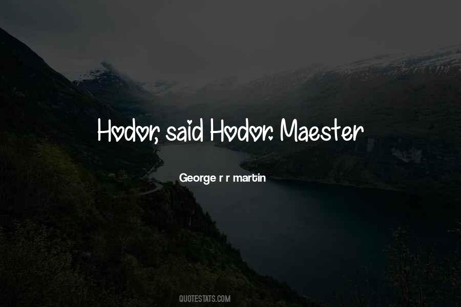 Best Hodor Quotes #42945
