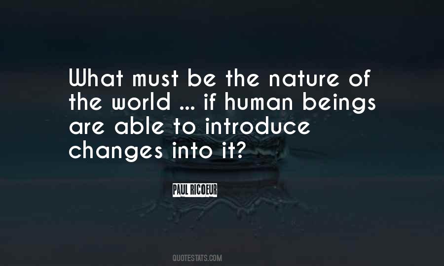 Quotes About The Nature Of Human Beings #1431293
