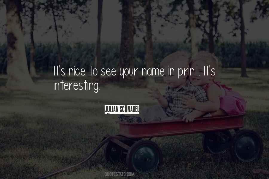 Nice Name Quotes #1018048