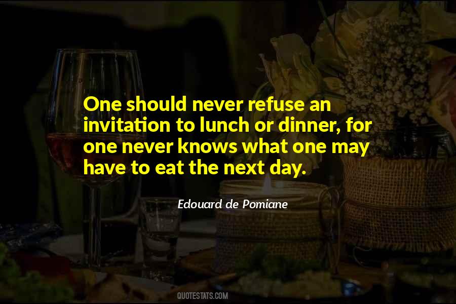 Dinner For One Quotes #965987
