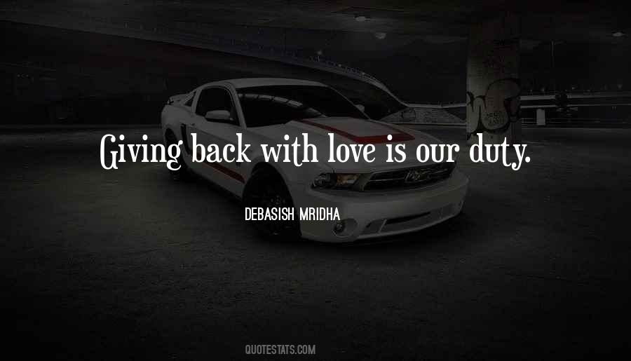 Duty Love Quotes #1561355