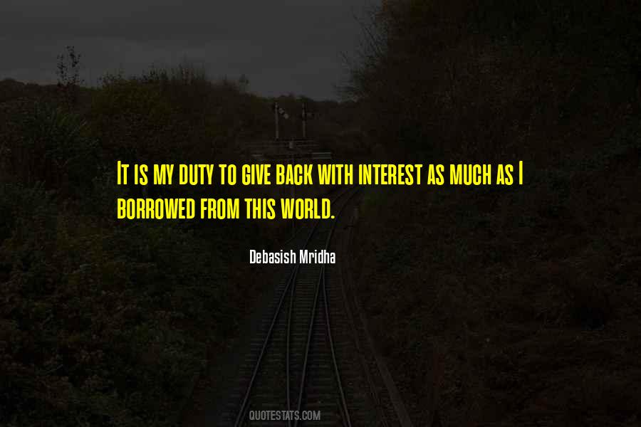 Duty Love Quotes #444698