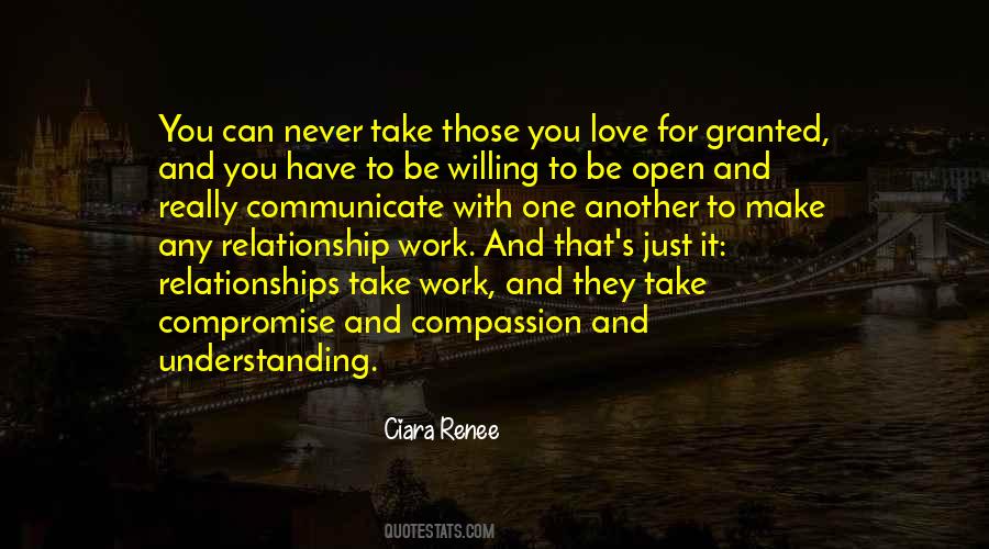 Take For Granted Love Quotes #636244
