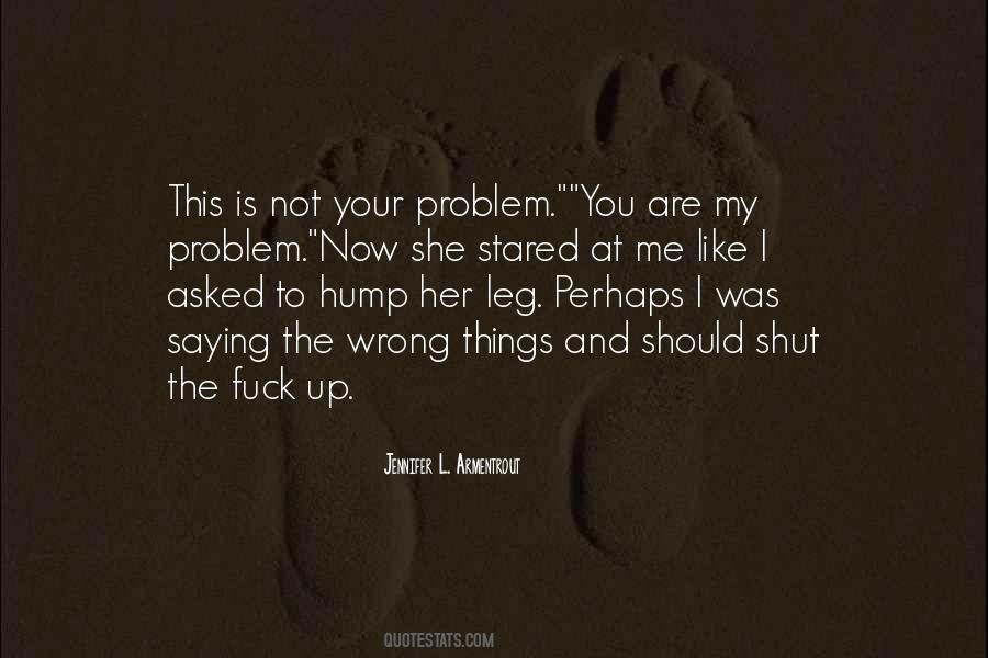 The Problem Is Not The Problem Quotes #15089