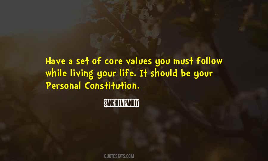 Personal Core Values Quotes #1135645