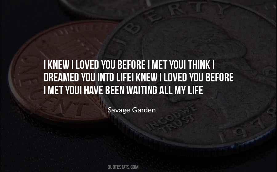 I Loved You Before I Met You Quotes #454919