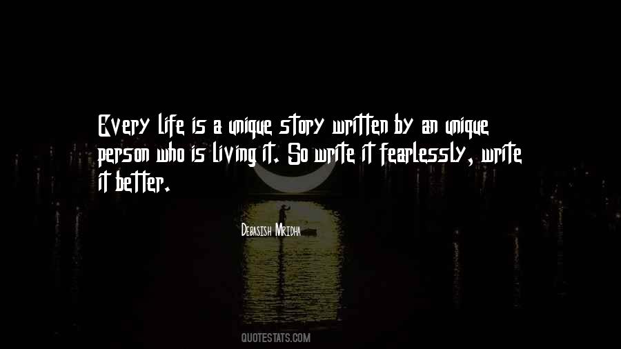 Our Love Story Is Unique Quotes #1400526
