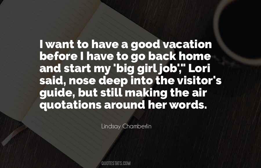 Back Home From Vacation Quotes #1087341