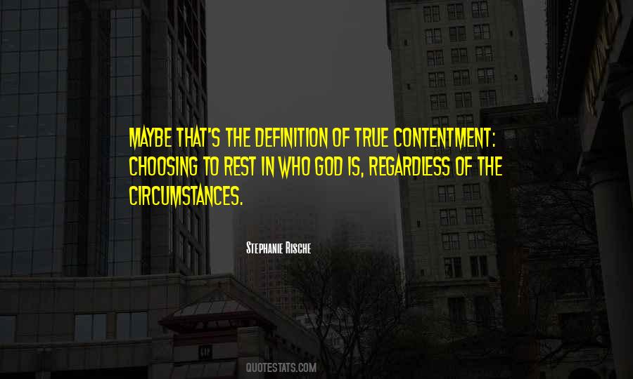 God Contentment Quotes #791964