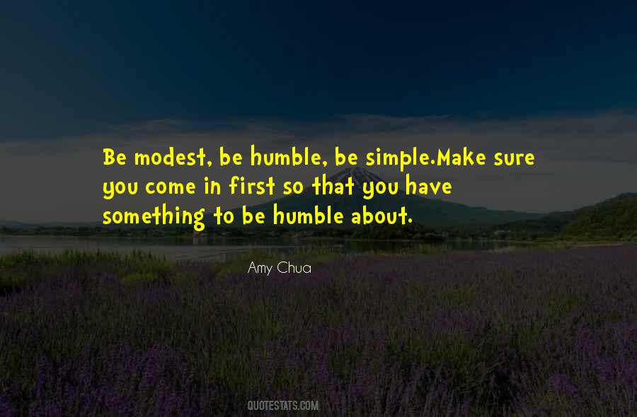 Humble And Modest Quotes #1790117