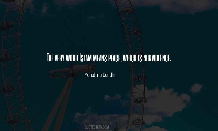 Islam Peace Quotes #428050