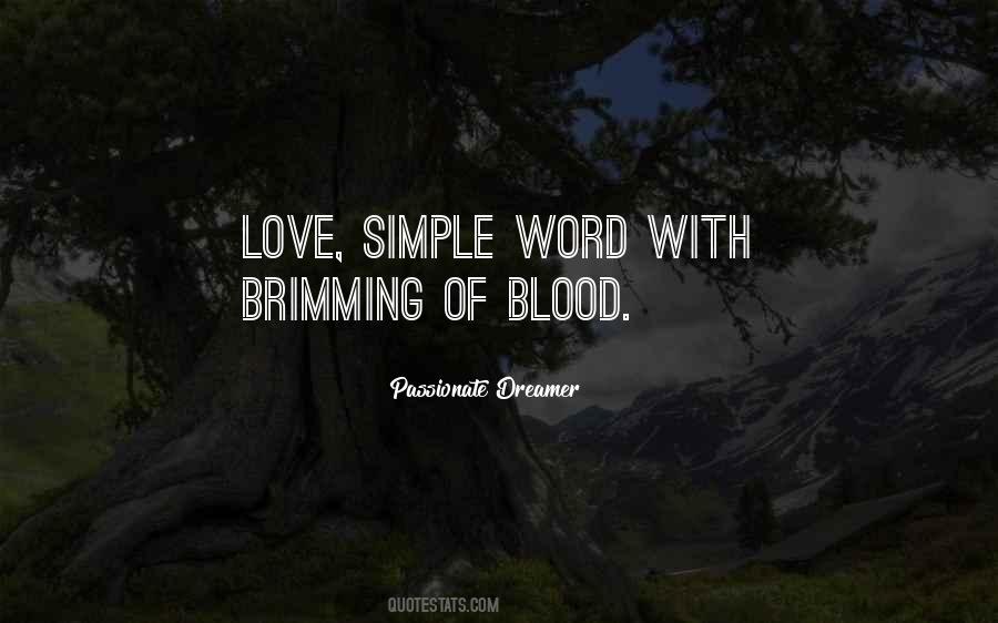 Simple Word Love Quotes #1001206