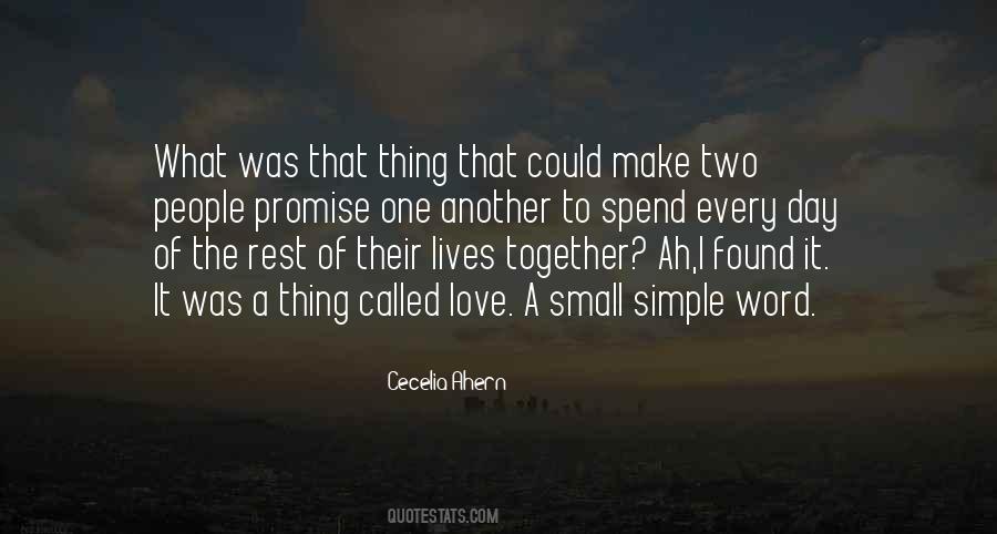 Simple Word Love Quotes #1489116