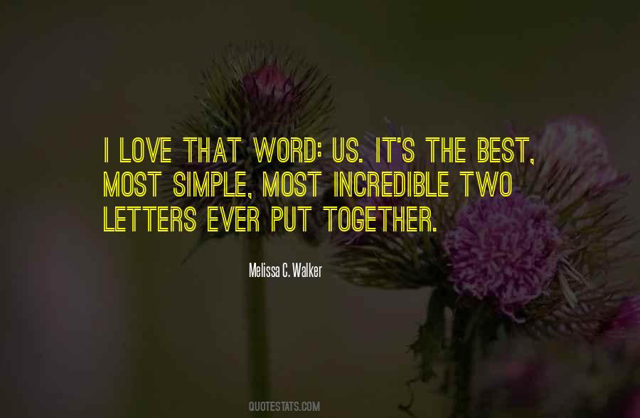 Simple Word Love Quotes #499377