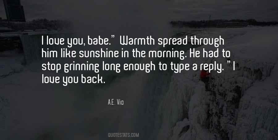 Warmth Love Quotes #279372