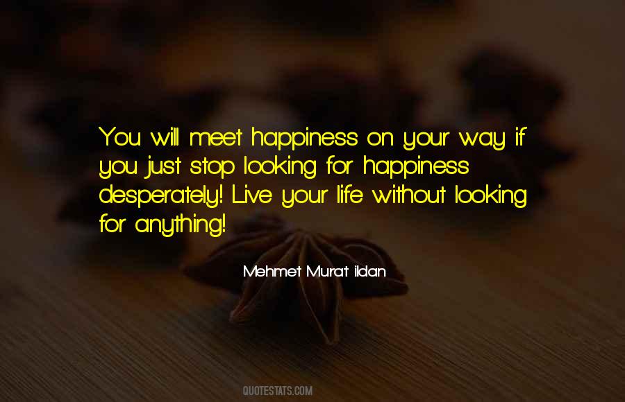 Stop Looking For Happiness Quotes #1038971