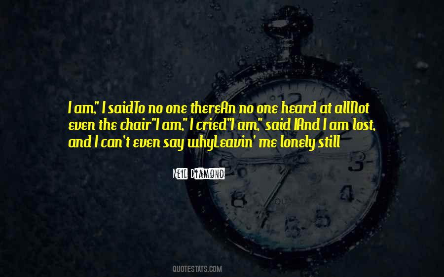 Am Not Lost Quotes #1058477