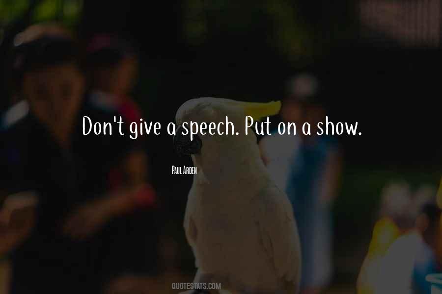 Quotes About A Speech #1577135