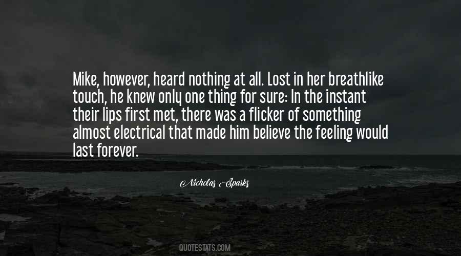 Only Sure Thing Quotes #844964