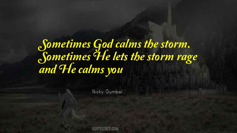 Sometimes God Calms The Storm Quotes #195013 Sometimes God Calms The Storm Quotes #195013