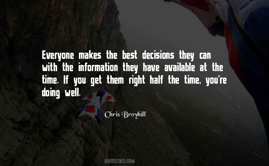 The Best Decisions Quotes #1676686