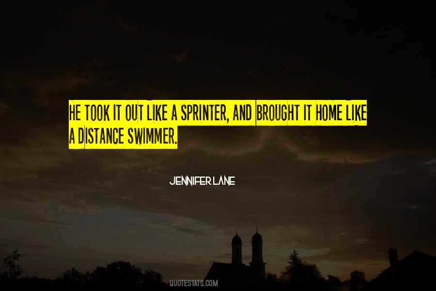 Distance Swimmer Quotes #1337971