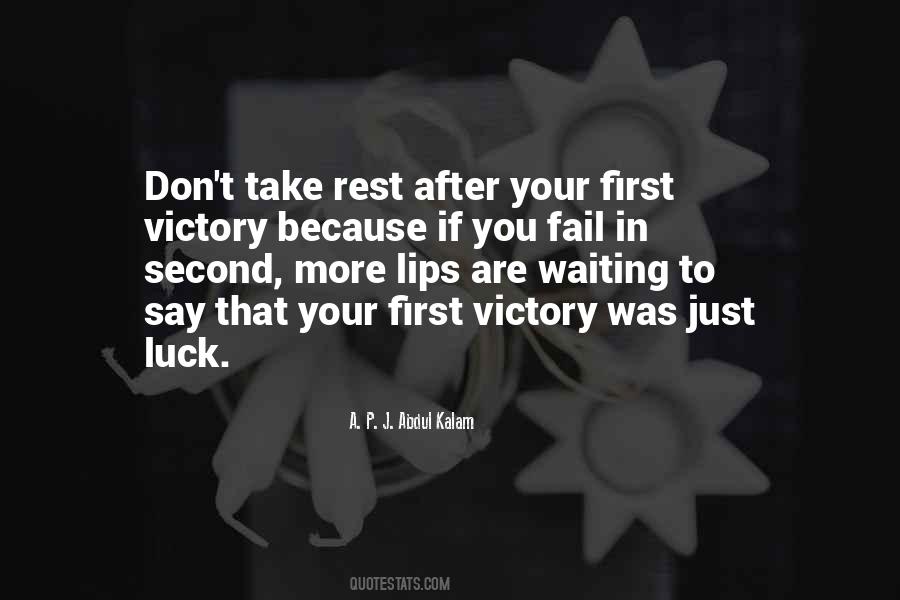 First Victory Quotes #568273