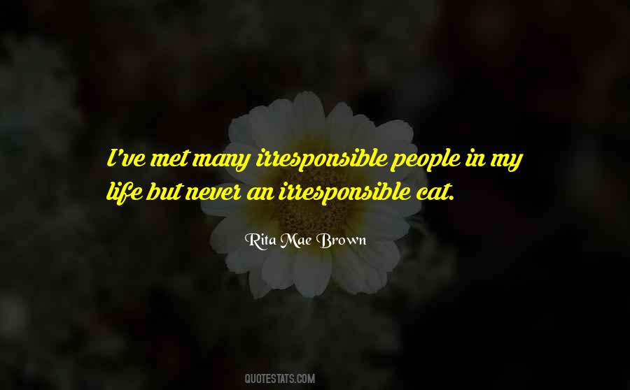 Quotes About Irresponsible People #849733