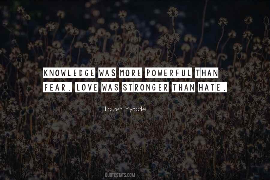 Hate Comes From Fear Quotes #151288